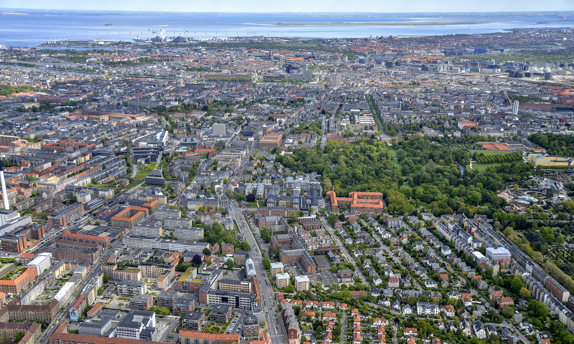 Billedet viser Frederiksberg set fra luften. Foto: Dragør Luftfoto.